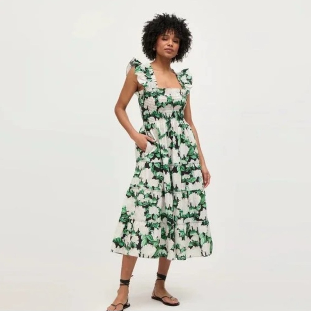 Floral Green Midi Dress